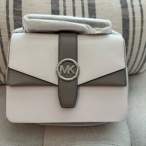Michael Kors White and Gray Mini Bag